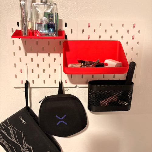 9x9 2 plastic pegboards front side view full