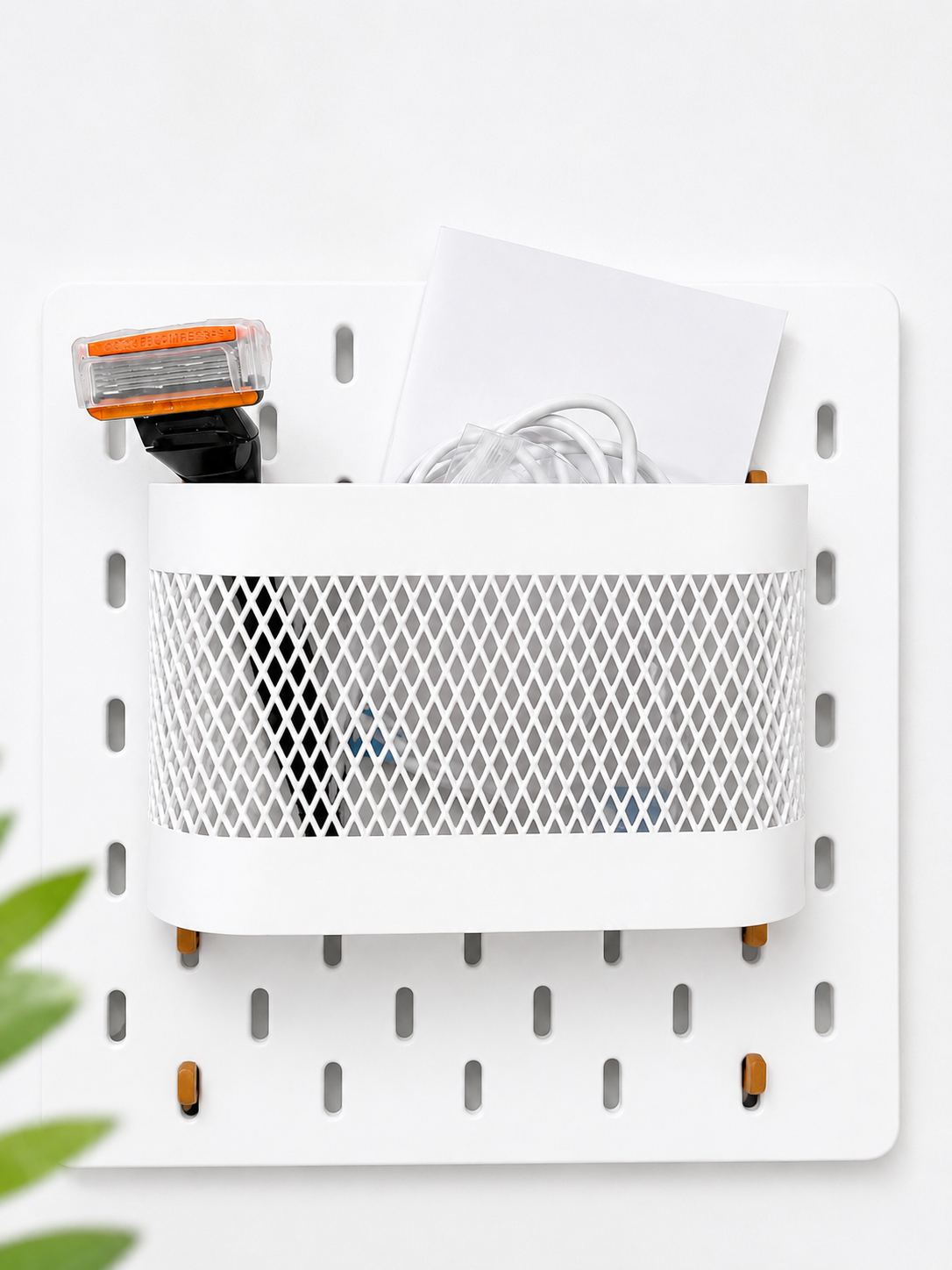 IKEA SKÅDIS Compatible Mesh Basket | Pegboard Storage Bin
