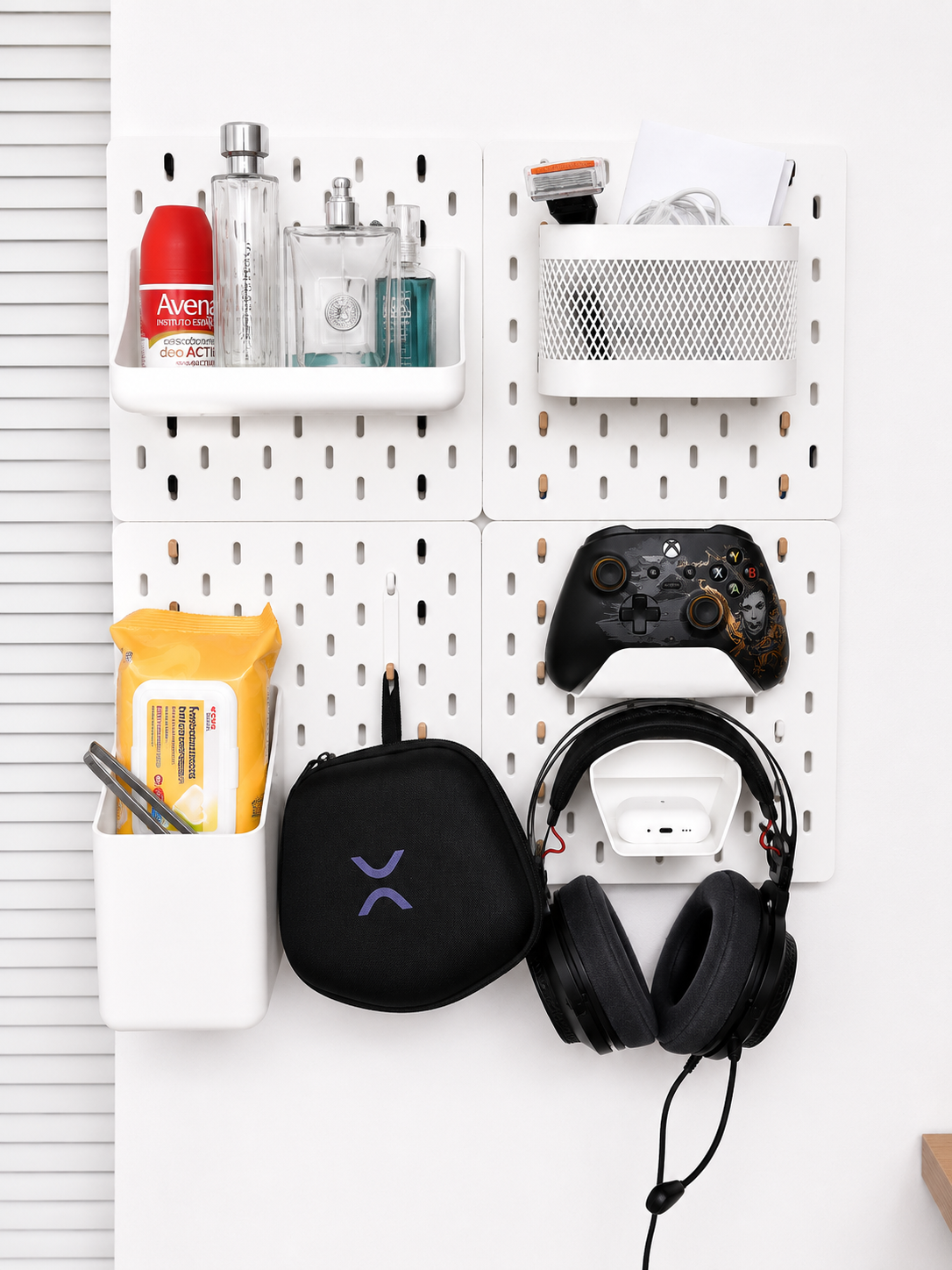 IKEA SKÅDIS Compatible Mesh Basket | Pegboard Storage Bin