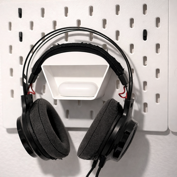IKEA SKÅDIS Pegboard Dual Headphone Holder – Apple Headphone Mount – Plastic Pegboard Organizer
