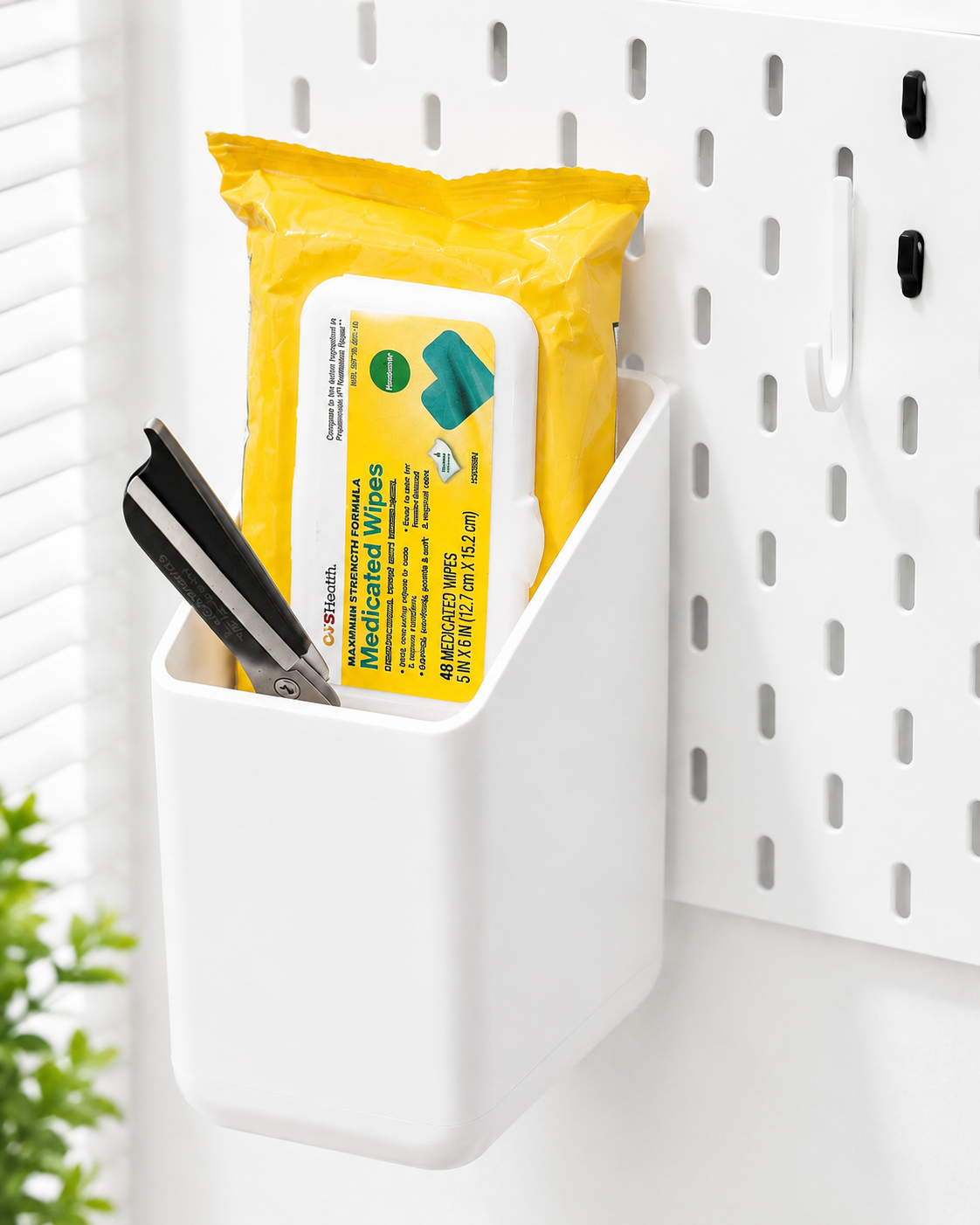 IKEA SKÅDIS Compatible Storage Bin | Pegboard Organizer Caddy